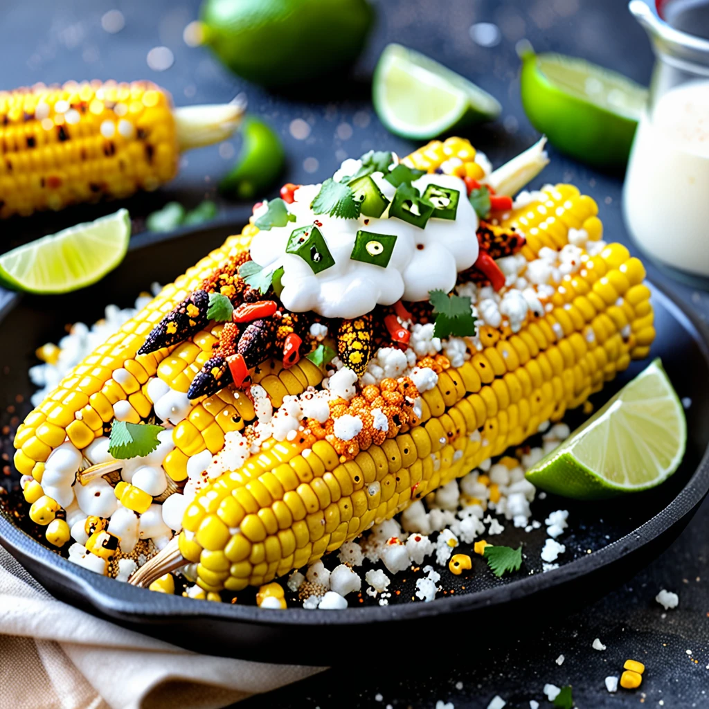 Skillet Mexican Street Corn Elote Style