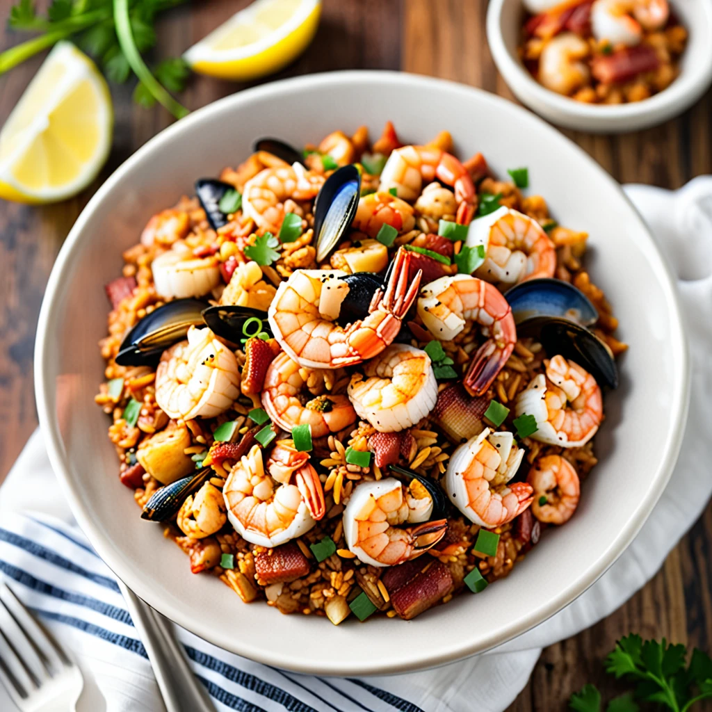 Smoky Bacon and Seafood Jambalaya