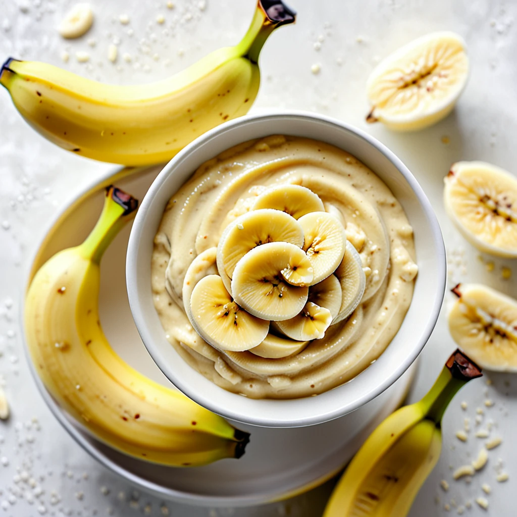 Smooth Creamy Banana Puree for Baby Food