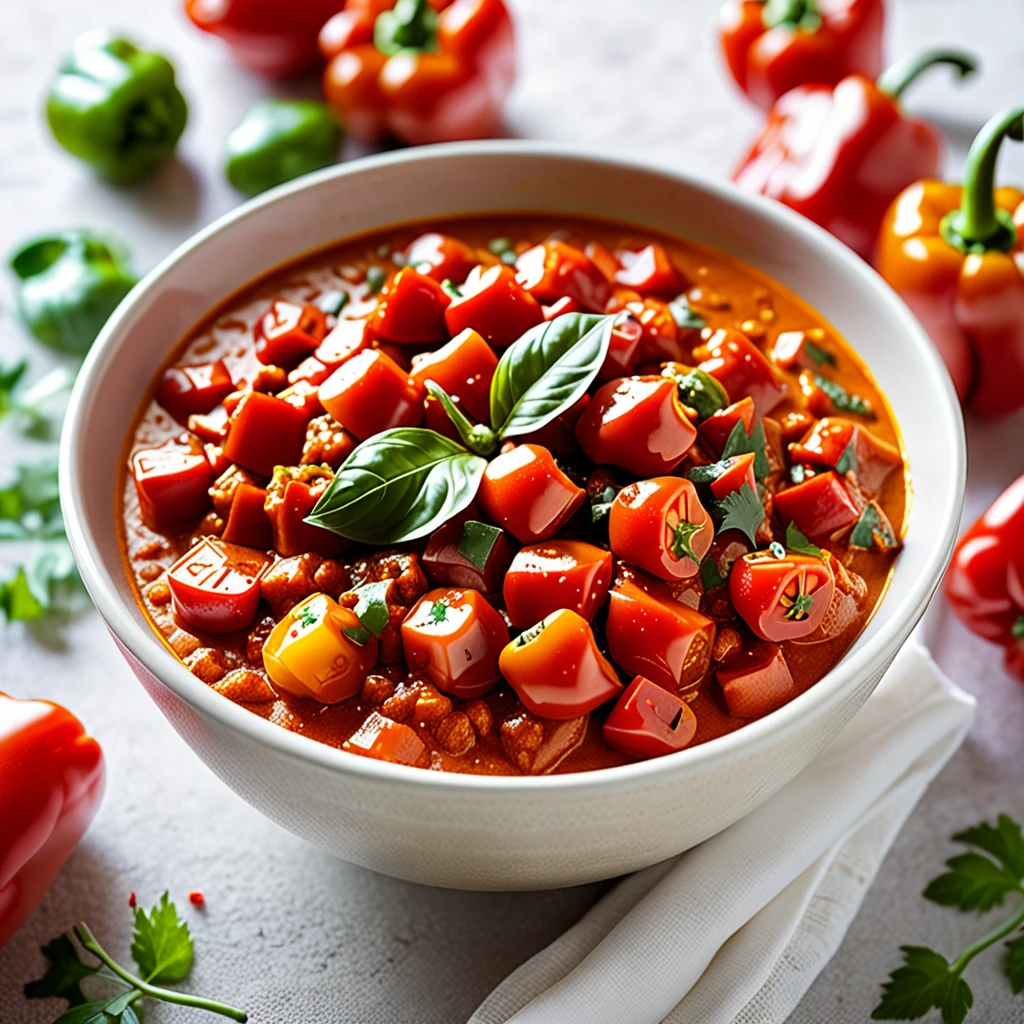 Spicy Tomato and Bell Pepper Curry Sauce