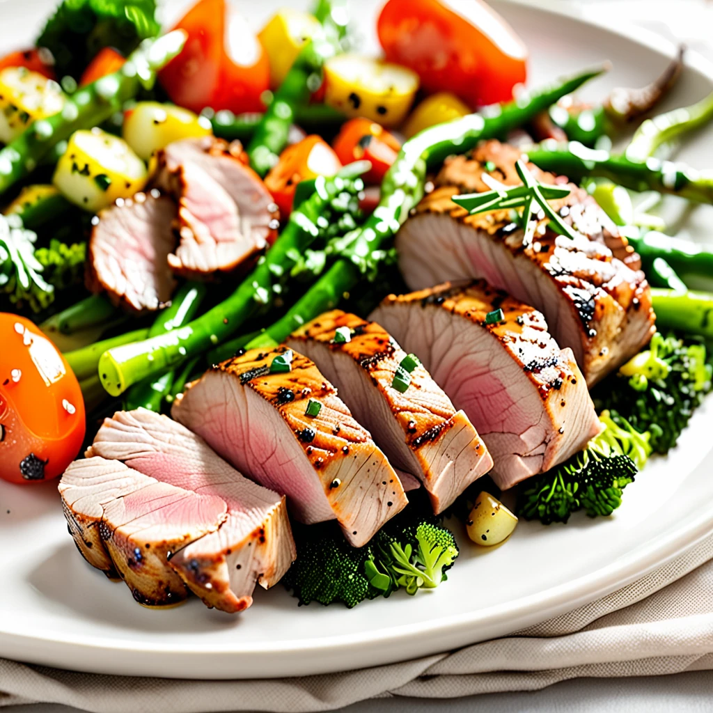 Springtime Pork Tenderloin with Fresh Vegetables