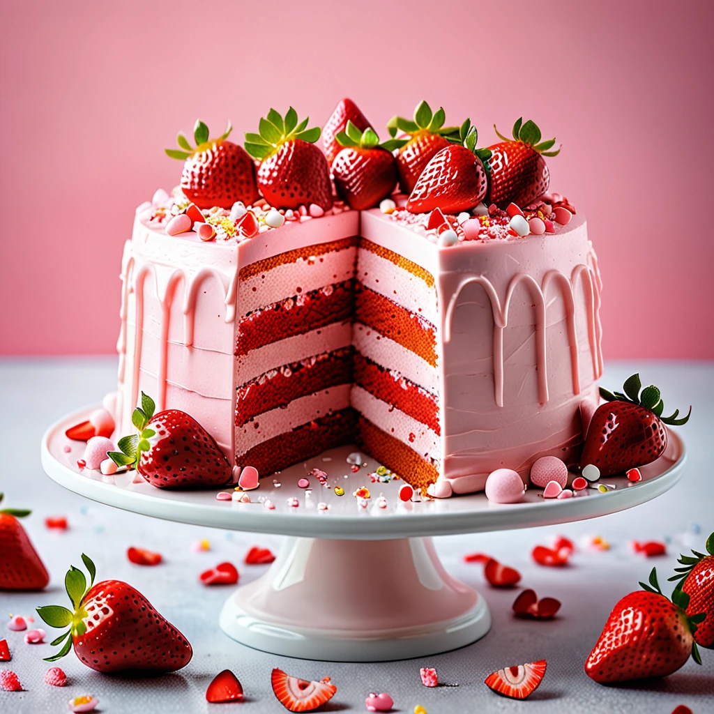 Strawberry Candy Cake Recipe