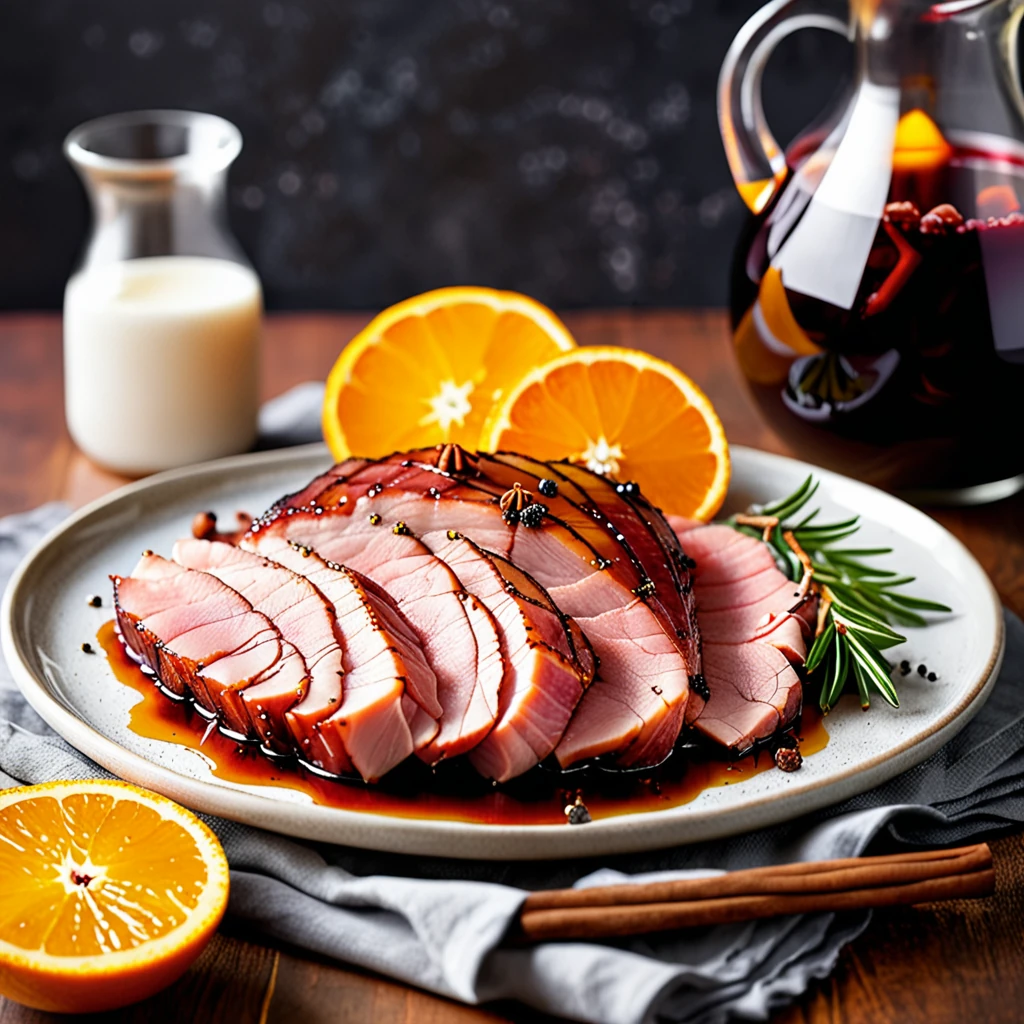 Sweet and Savory Sangria-Glazed Ham