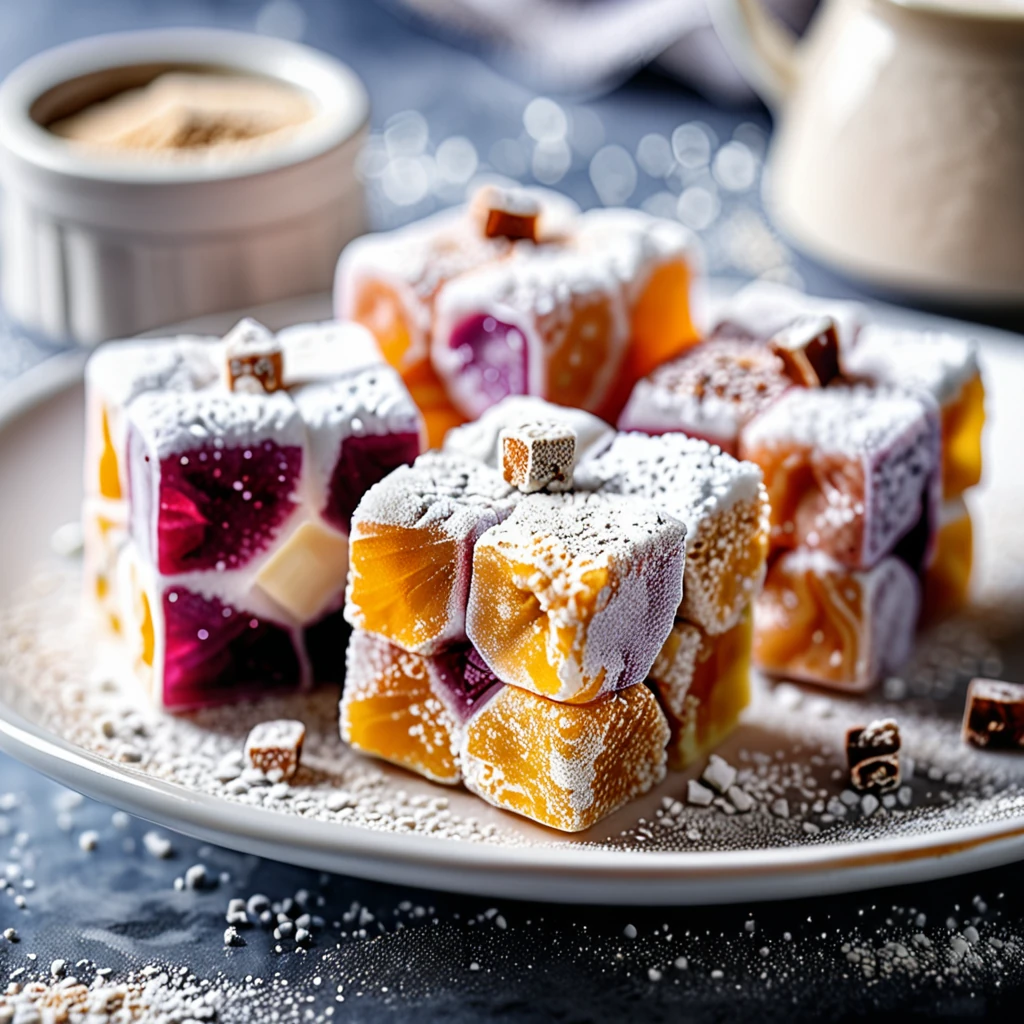 Traditional Turkish Delight and Halva Sweet Treats