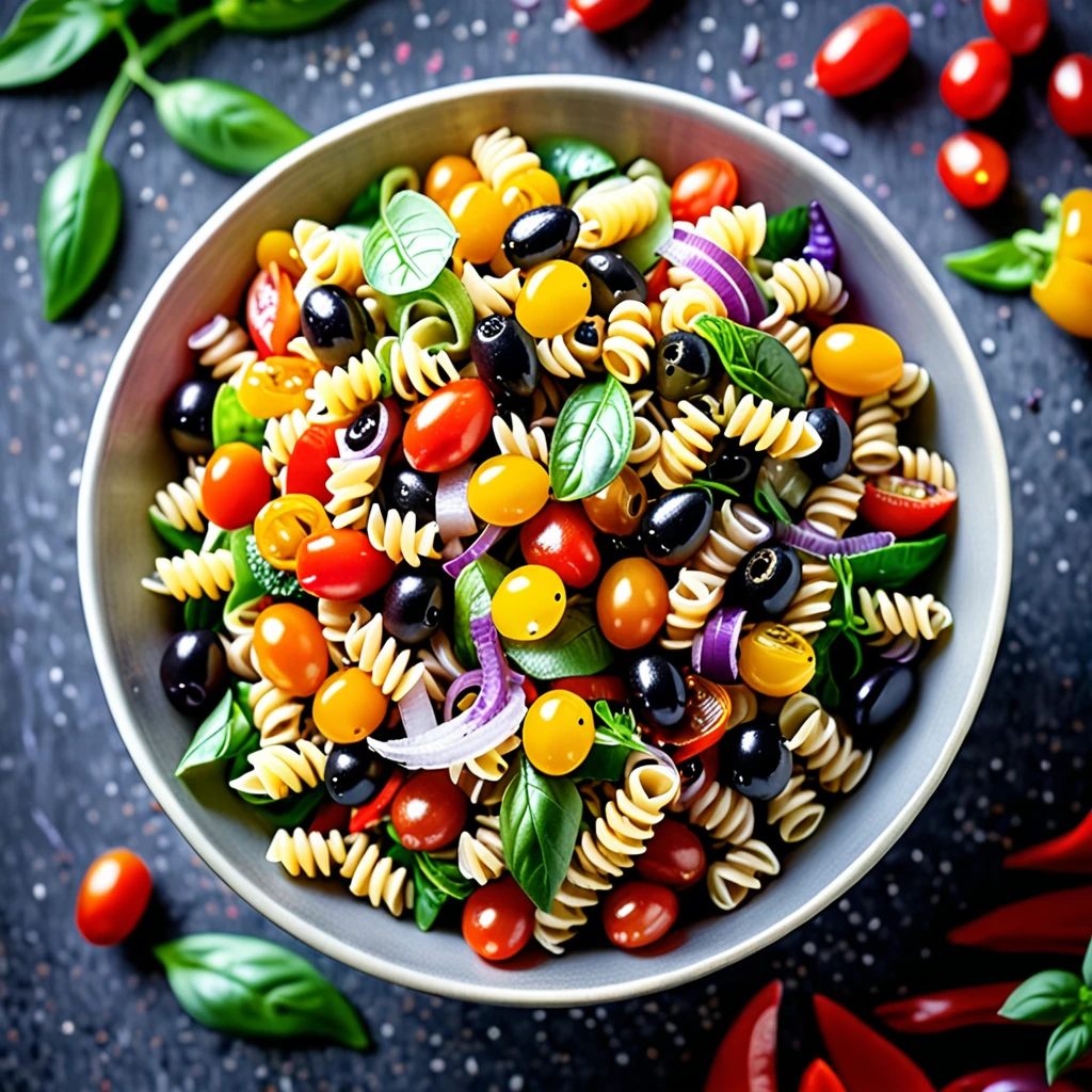 Vibrant Rainbow Pasta Salad with Fresh Veggies
