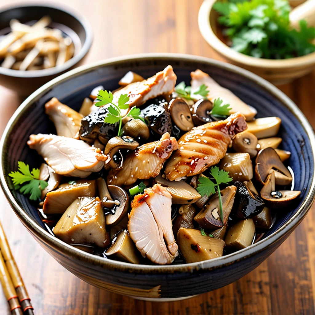 Vietnamese-Style Chicken with Soy Sauce, Mushrooms, and Bamboo Shoots