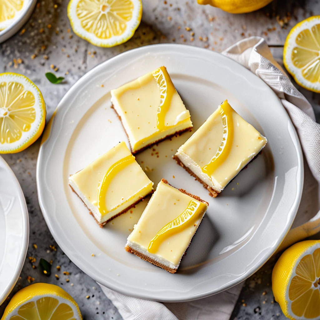 Zesty Lemon Cheesecake Bars with Creamy Filling