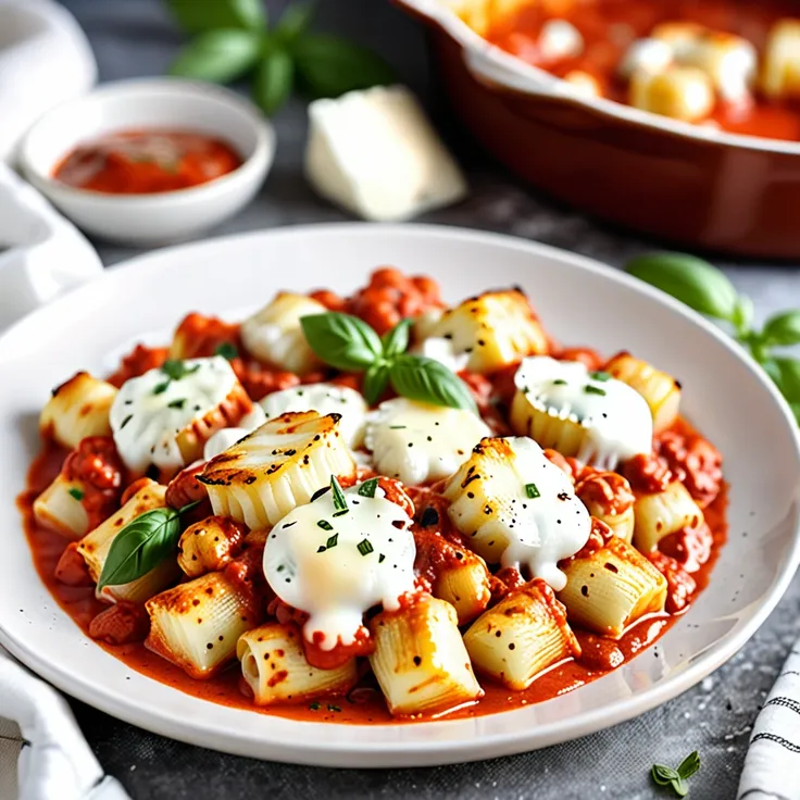 Recipe: Baked Gnocchi with Tomato Sauce and Melted Cheese