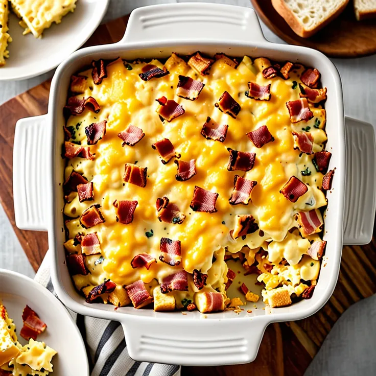 Cheesy Bacon Brunch Casserole with Velveeta