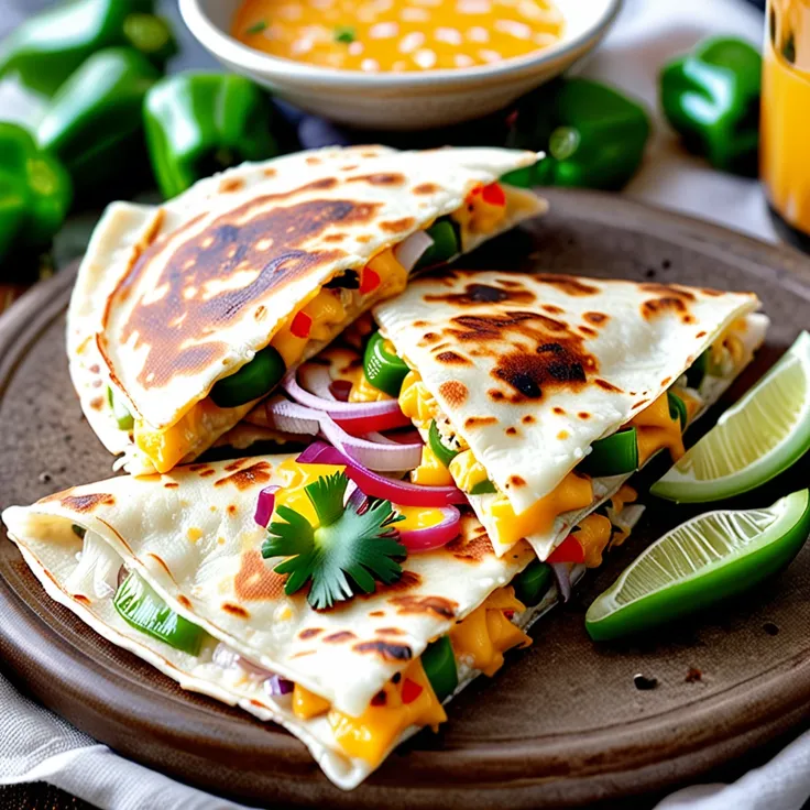 Cheesy Rice Quesadillas