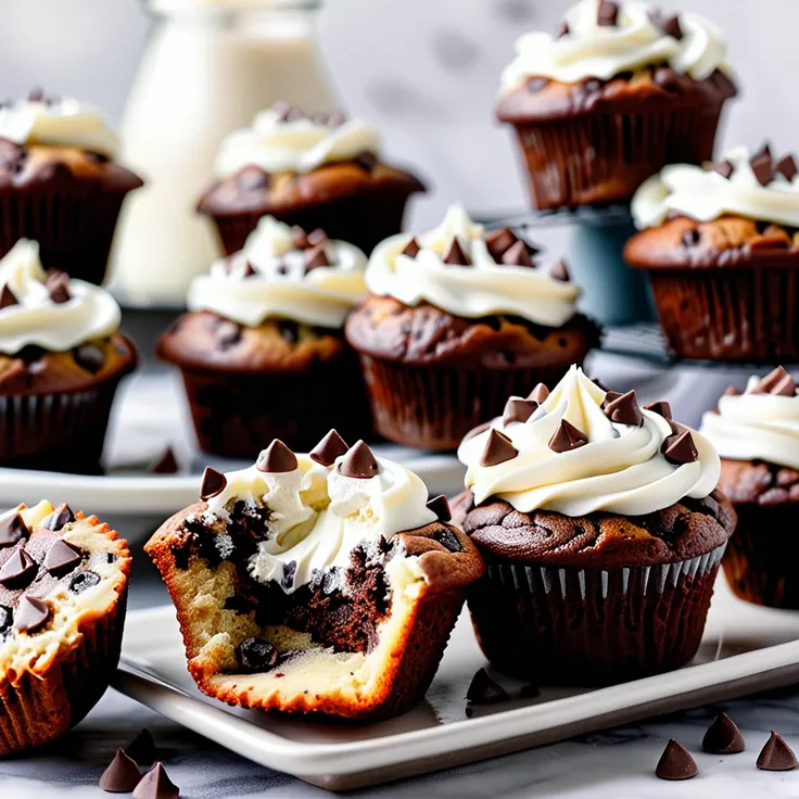 Recipe: Chocolate Chip Muffins with Creamy Spread Swirl