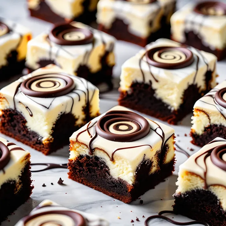 Classic Marble Cake Squares