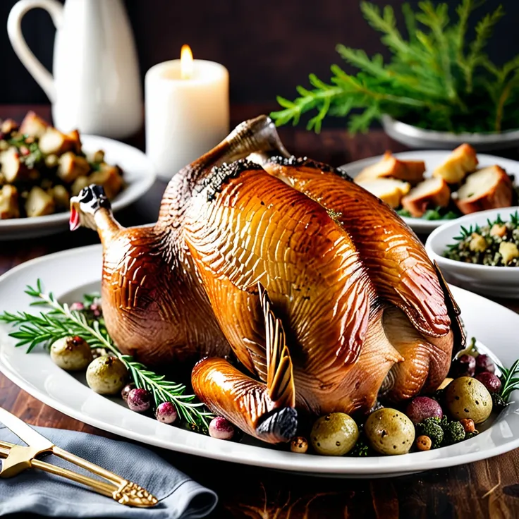 Classic Roast Goose with Savory Herb Stuffing