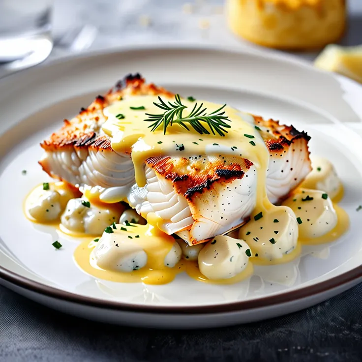 Creamy Baked Cod with Cheese Gratin Topping