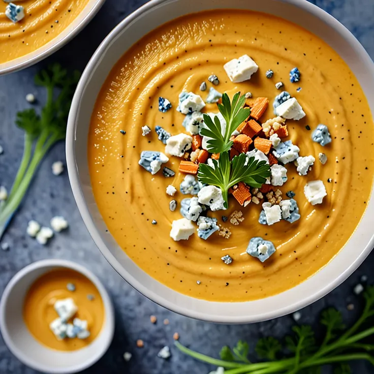 Recipe: Creamy Carrot Soup with Blue Cheese