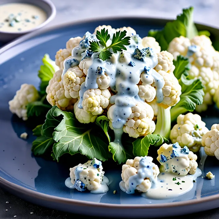Creamy Cauliflower with Blue Cheese Sauce