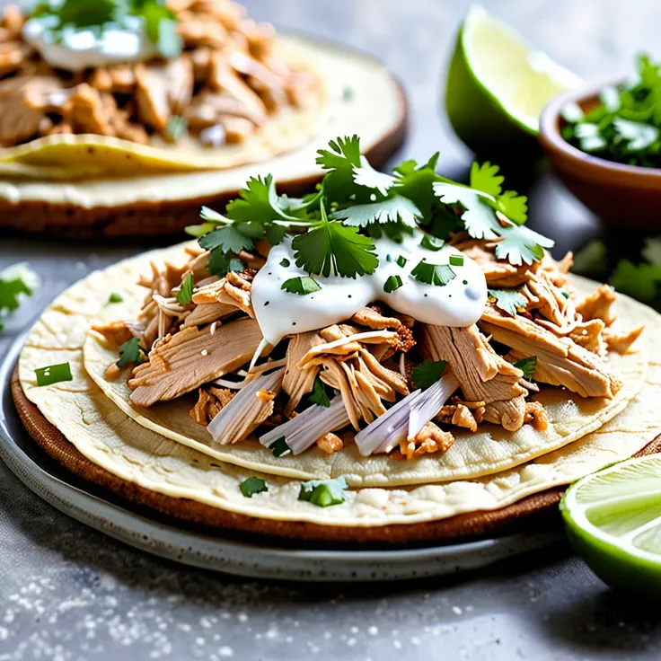 Recipe: Creamy Chicken Tostadas With Rich Sauce