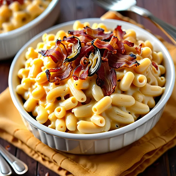 Recipe: Creamy Macaroni and Cheese with Caramelized Onions and Bacon
