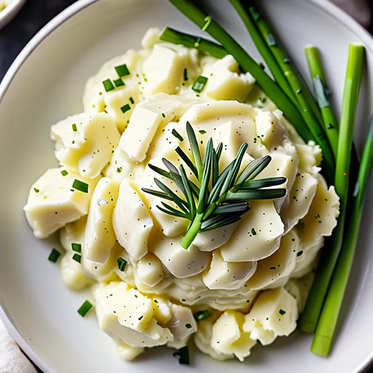 Recipe: Creamy Mashed Potatoes with Fresh Leek Sprigs