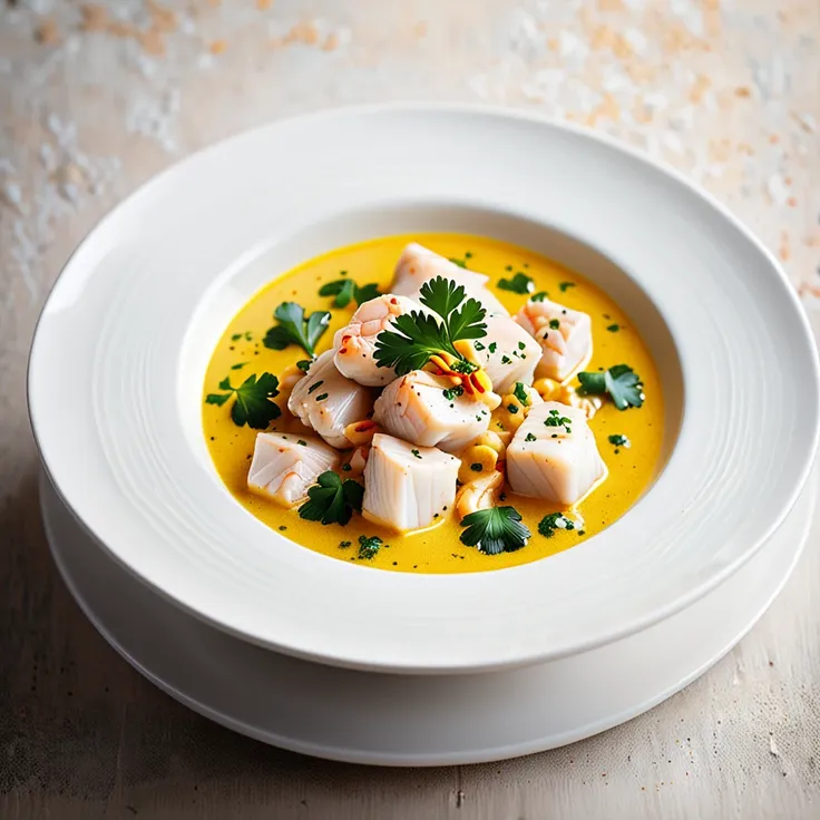 Creamy Monkfish Stew with Saffron