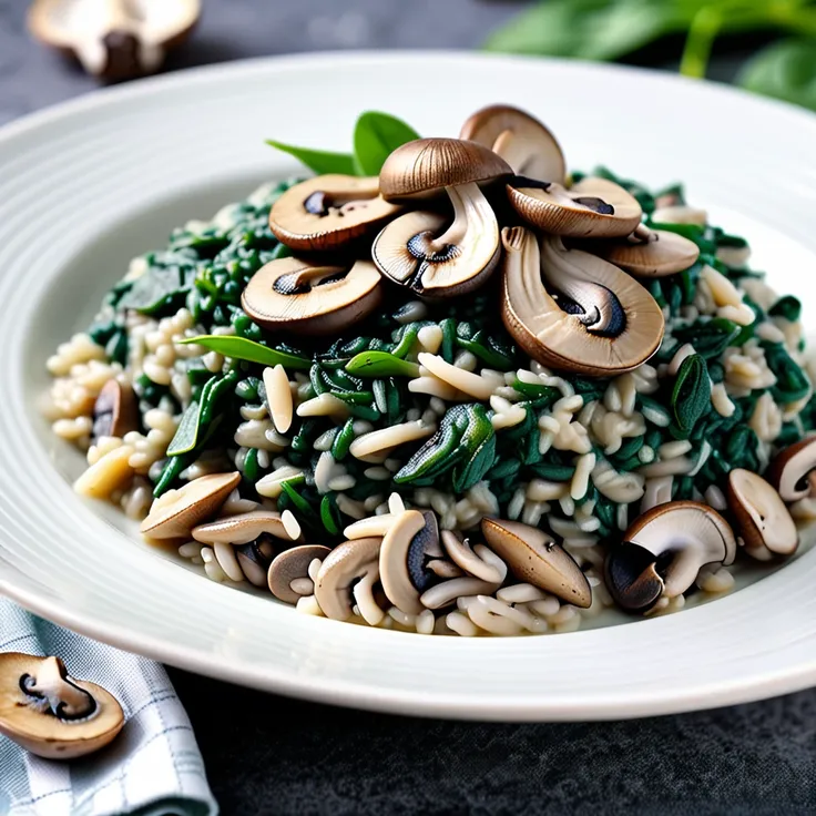 Recipe: Creamy Spinach and Mushroom Risotto