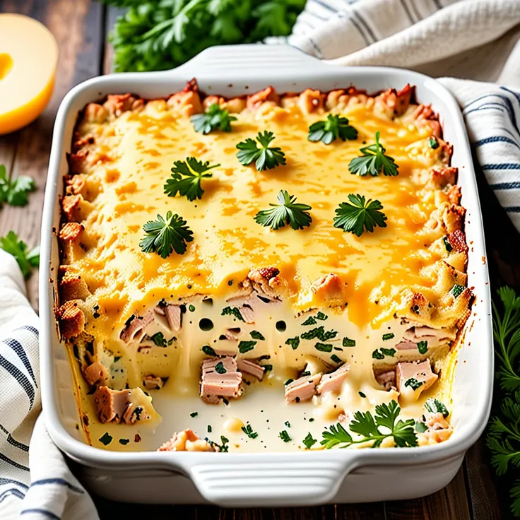 Recipe: Creamy Tuna Polenta Casserole Bake