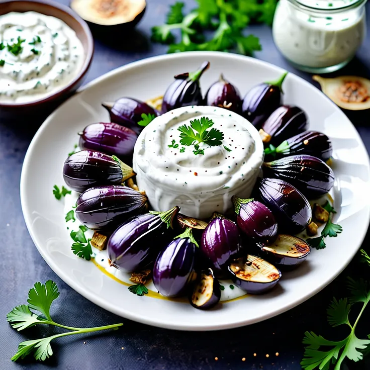 Recipe: Creamy Turkish Eggplant Mezze with Yogurt Dip