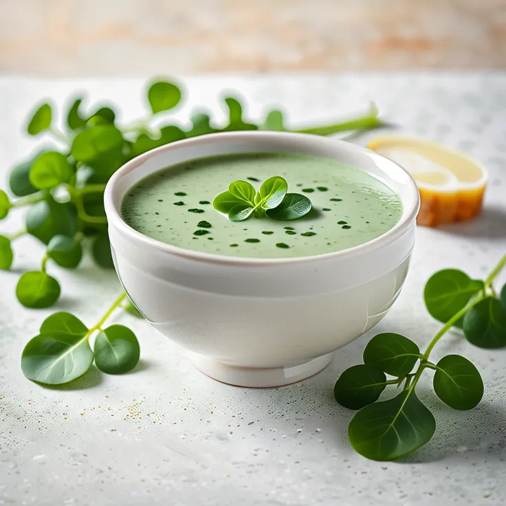 Creamy Watercress Soup with Soy Milk