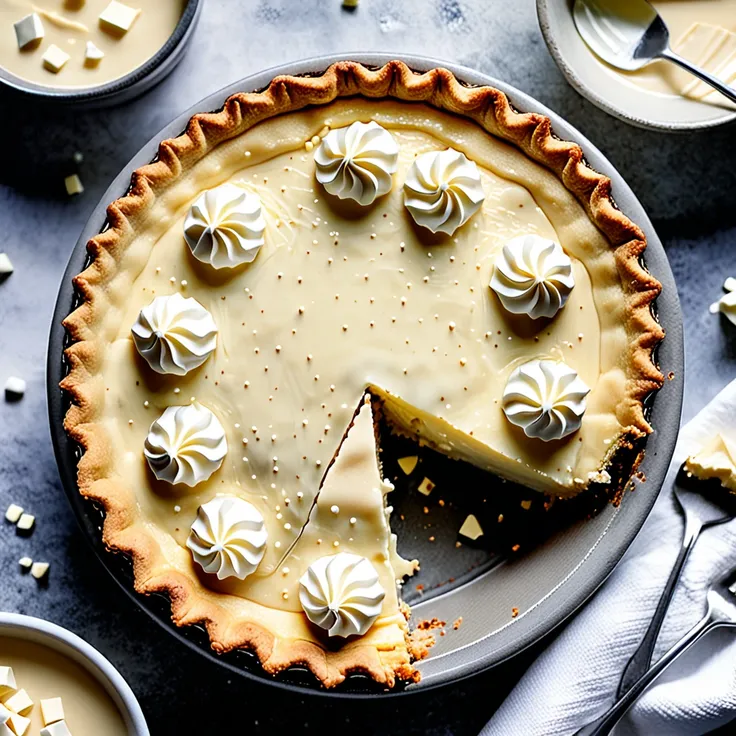 Recipe: Creamy White Chocolate Chip Buttermilk Pie