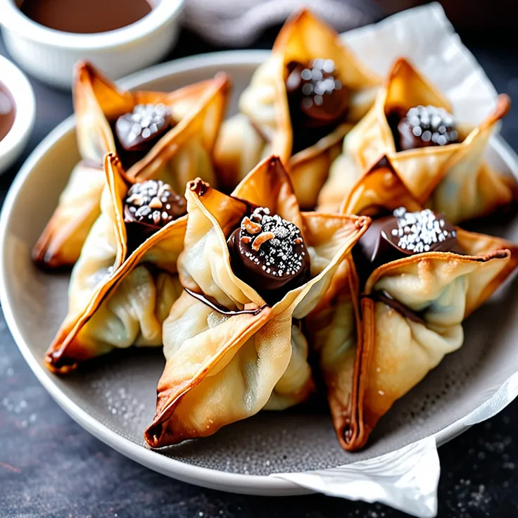 Crispy Air Fryer Nutella-Stuffed Wontons