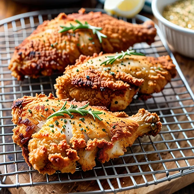 Crispy and Juicy Oven-Baked Fried Chicken Breasts