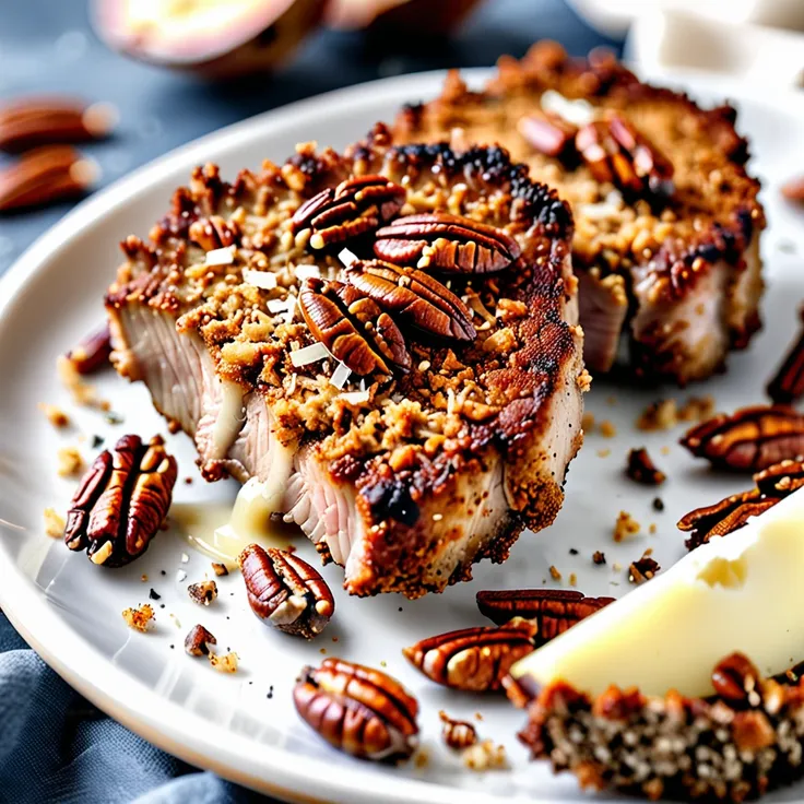 Recipe: Crispy Keto Pecan Crusted Pork Chops Made in the Air Fryer