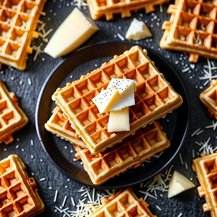 Crispy Maroilles Cheese Waffles