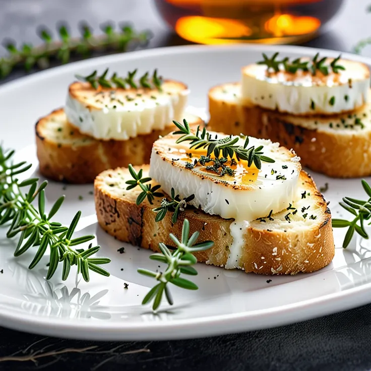 Recipe: Crispy Mozzarella and Thyme Toasts