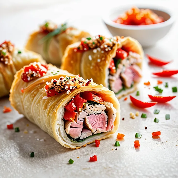 Crispy Tuna Brick Pastry Rolls: Easy Savory Snack