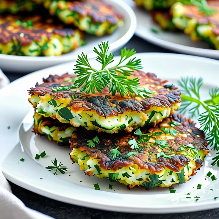 Crispy Zucchini Fritters with Fresh Herbs