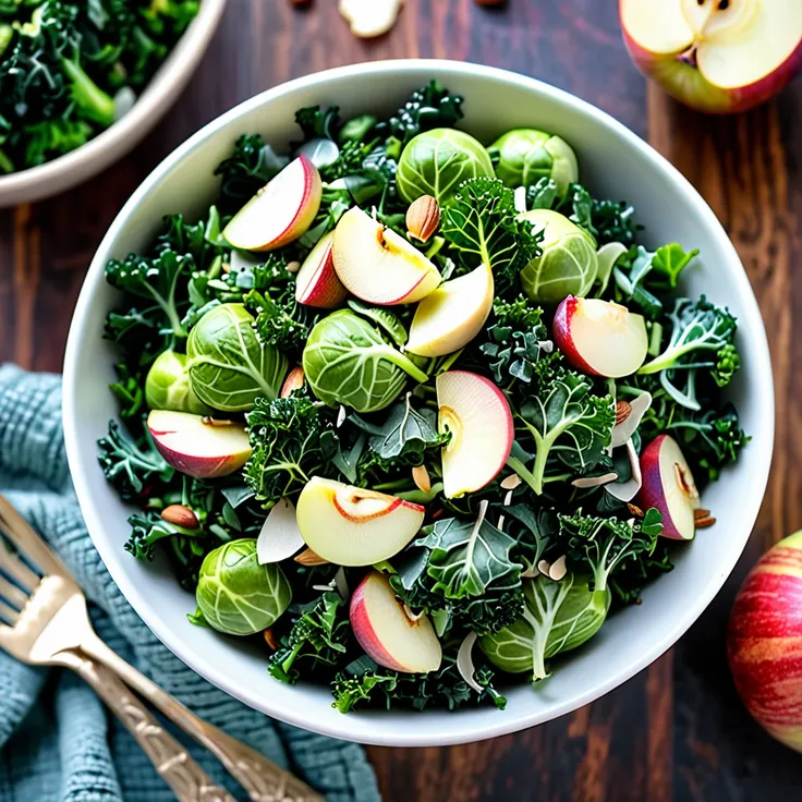 Recipe: Crunchy Kale, Cabbage, and Brussels Sprouts Salad