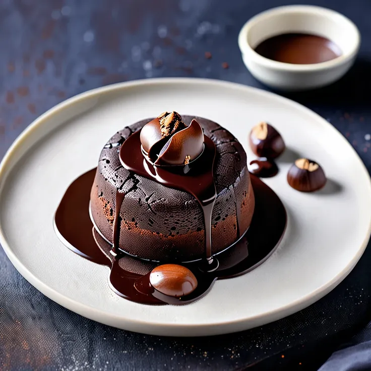 Decadent Chocolate Chestnut Molten Cake