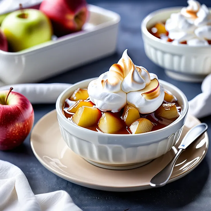 Recipe: Delicious Apple Compote with Fluffy Meringue Topping