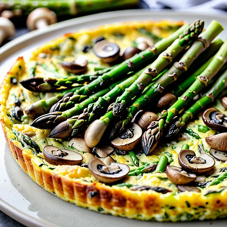 Recipe: Delicious Asparagus and Mushroom Frittata