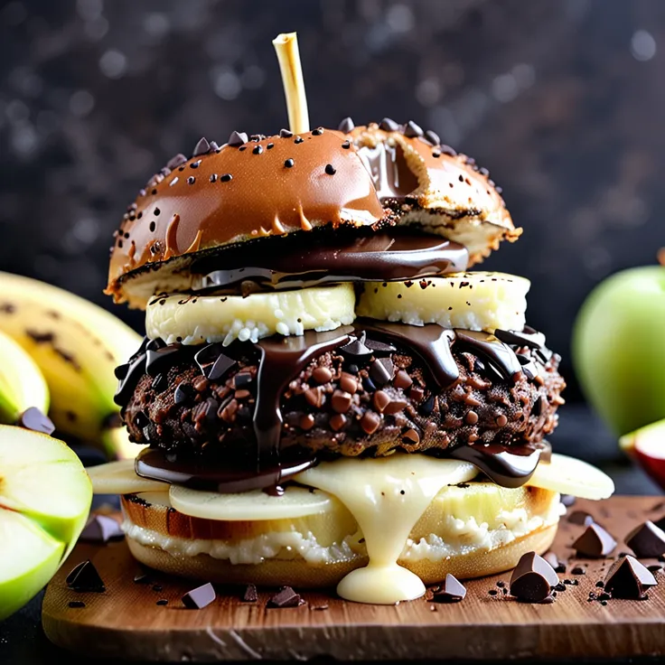 Recipe: Delicious Chocolate Apple Banana Burger Recipe
