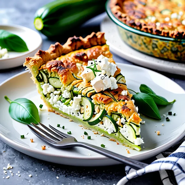 Recipe: Delicious Crustless Zucchini And Feta Cheese Pie