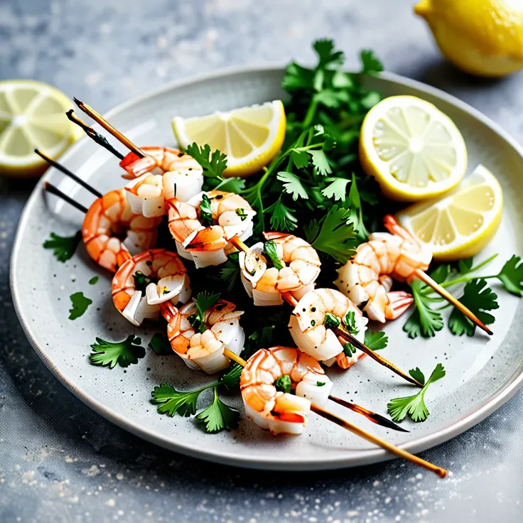 Delicious Garlic Shrimp Skewers for Grilling