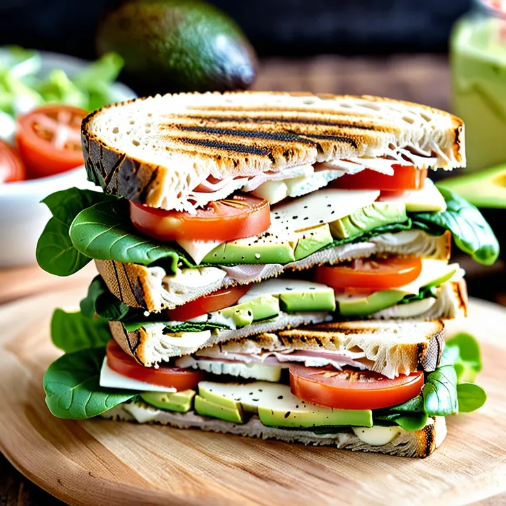 Delicious Turkey Avocado Panini Sandwich Recipe