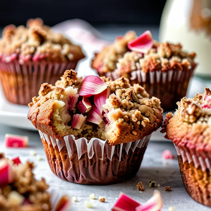 Recipe: Delicious Vegan Rhubarb Cinnamon Streusel Muffins