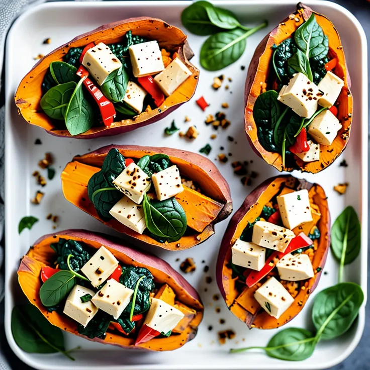 Recipe: Delicious Vegan Twice-Baked Sweet Potatoes