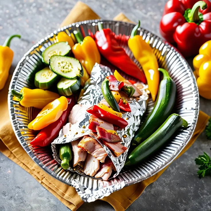 Easy Bacon and Chicken Foil Packet Dinner