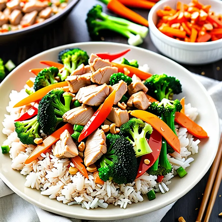 Recipe: Easy Chicken Stir Fry with Creamy Thai Peanut Sauce