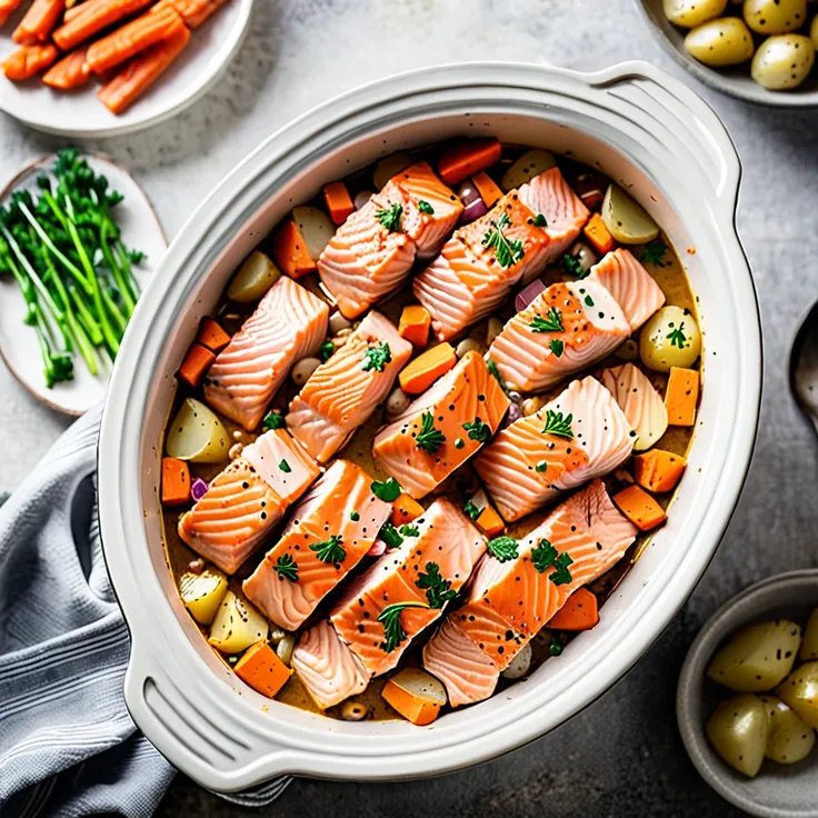 Recipe: Easy Slow Cooker Salmon Casserole