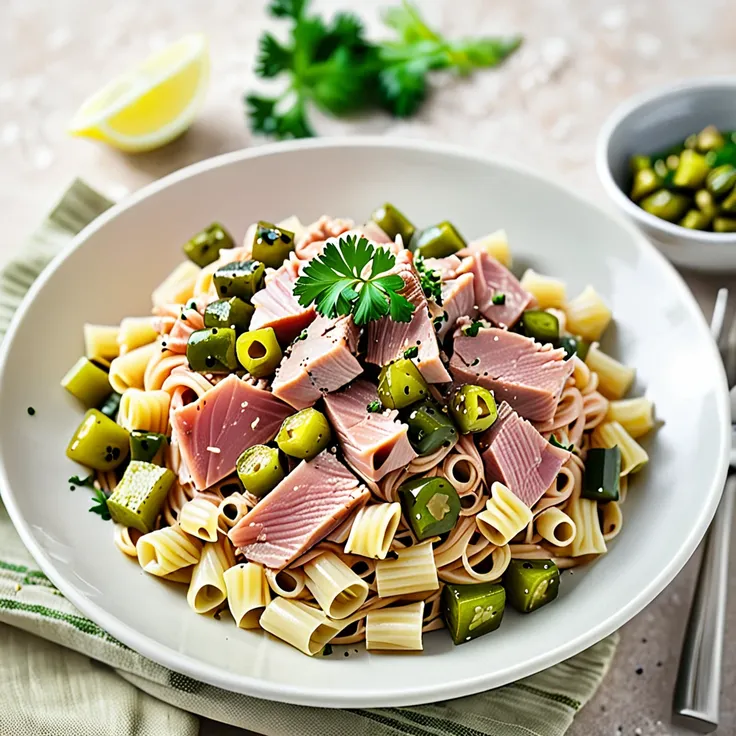 Easy Tuna Pasta with Pickles